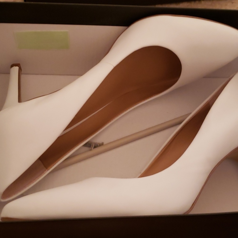 INC white heels